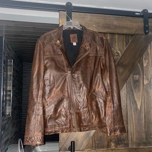 Mens Timberland Leather Jacket